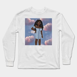 portrait cancer girl clouds anime Long Sleeve T-Shirt